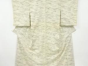アンティーク　抽象模様織り出し手織り紬着物